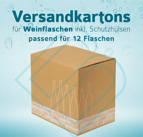 Weinflaschen Versandkartons inkl. Schutzhüllen für 12 Flaschen